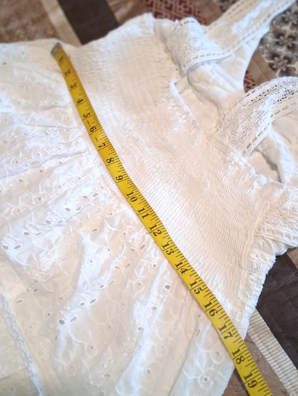 Bigg Bull Lace Tiered Midi Dress Sleeveless White SzS Fairy Summer Bohemian - Picture 9 of 16